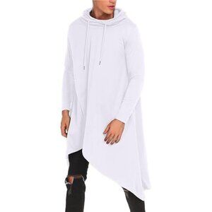 🖤 Trendy Irregular Hem Hooded Poncho Cloak – Coofandy Unisex Hoodie
